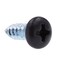 Prime-Line Sheet Metal Screw, S-Tap Pan Head Phil Dr No. 8 X 1/2in Zinc Pl Steel Black Head 25PK 9154657 - alternate 1